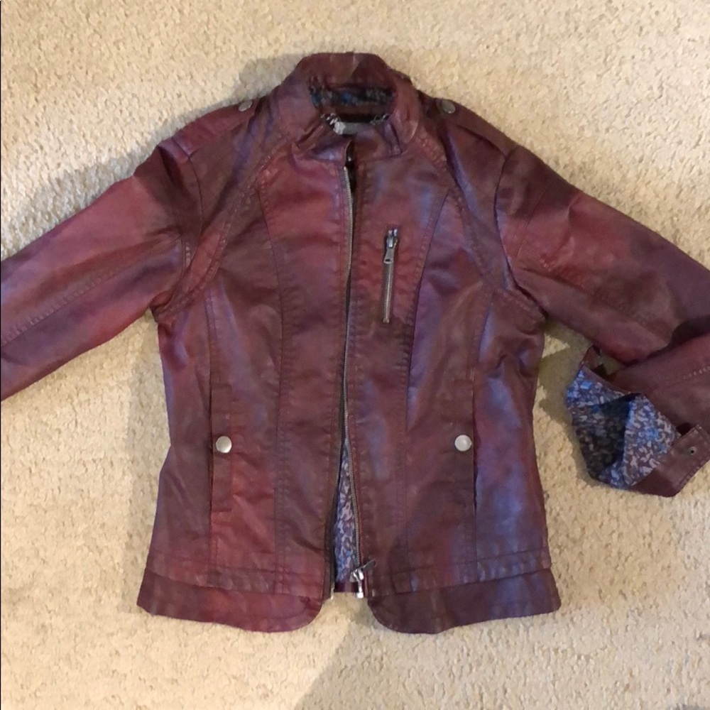 Day trip maroon and floral jacket